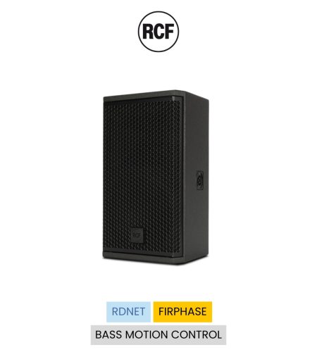 Loa RCF KX 08-A 2 đường tiếng, SPL 128 dB, woofer neodymium 8 inch, ampli Class-D 2000W, DSP FiRPHASE, RDNet, vỏ gỗ bạch dương