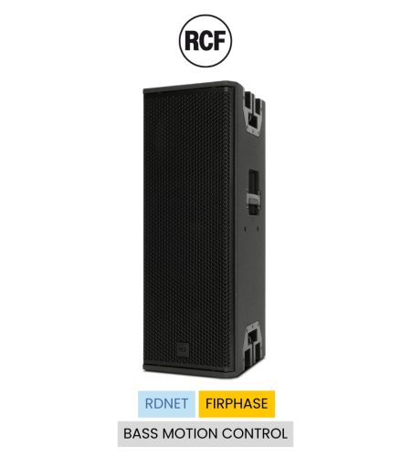Loa array RCF KXL 4-A 2 đường tiếng, SPL 135 dB, 2 woofer neodymium 10 inch, ampli Class-D 3200W, DSP FiRPHASE, RDNet, vỏ gỗ bạch dương