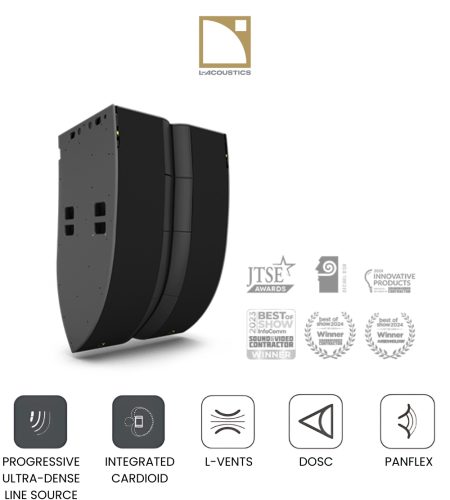Loa line source L-Acoustics L2D, 16 kênh active, 4x12 inch, SPL 151 dB, Panflex, IP55, sân khấu lớn