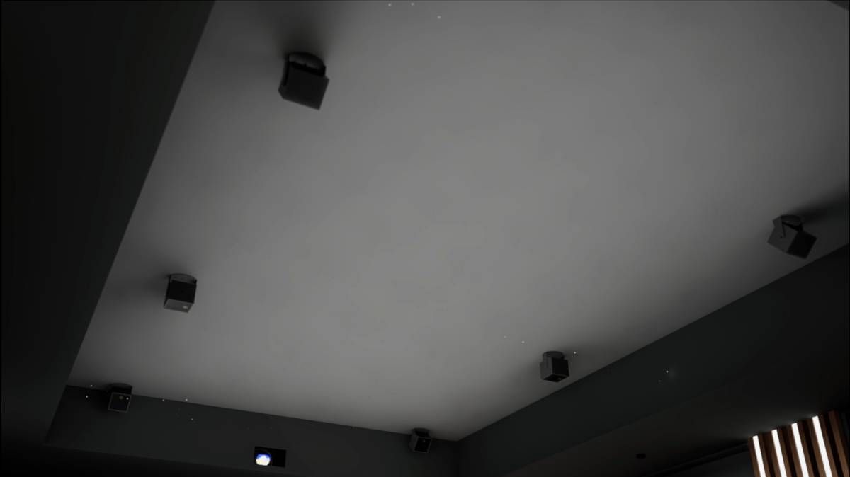 Loa âm trần X4i trong hệ thống âm thanh Dolby Atmos 11.1.6 cho phòng chiếu phim tại gia