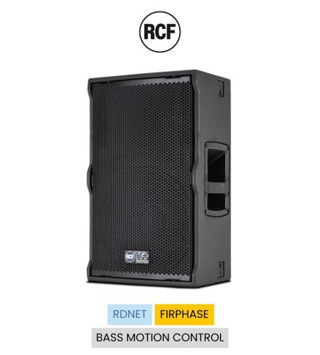 Loa full-range RCF TT 22-A II 12" active 2-way với công suất 1100W, tích hợp DSP và RDNet, phù hợp cho biểu diễn trực tiếp và cài đặt chuyên nghiệp.