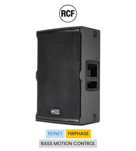 Loa full-range RCF TT 25-A II 15" active 2-way với công suất 1100W, tích hợp DSP và RDNet, thiết kế mạnh mẽ cho hệ thống âm thanh chuyên nghiệp.